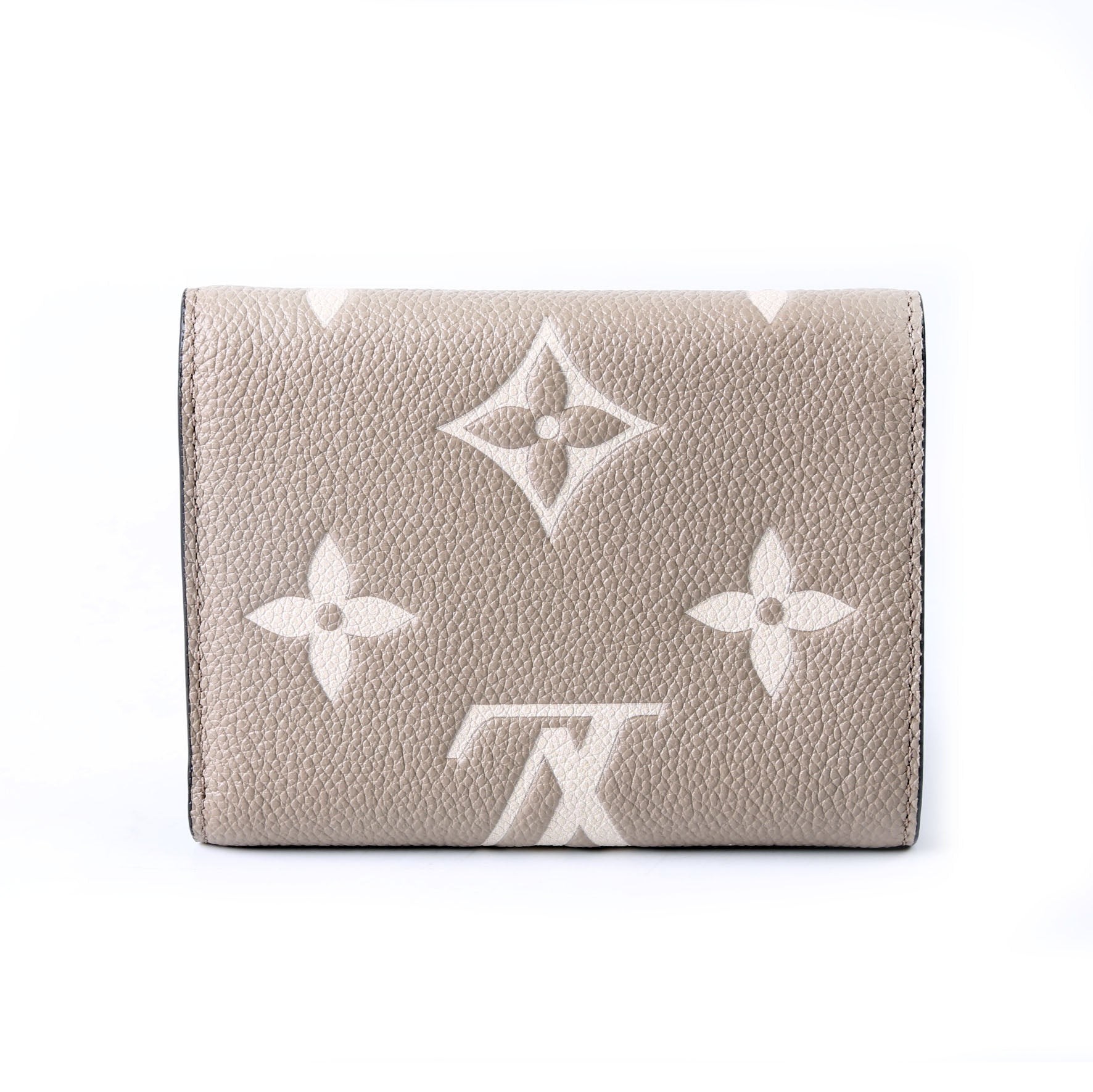 Victorine Wallet Bicolor Empreinte Turtledove