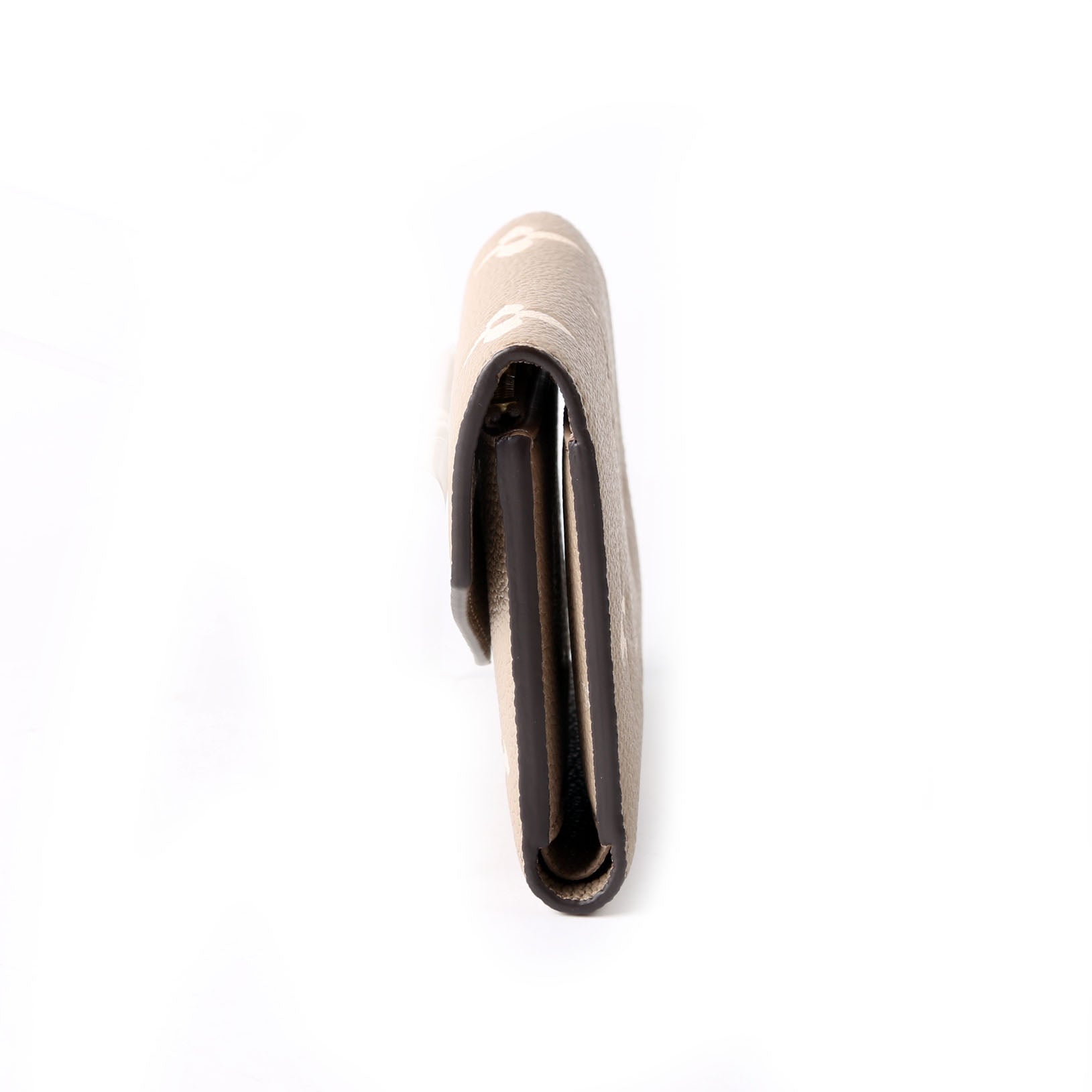 Victorine Wallet Bicolor Empreinte Turtledove