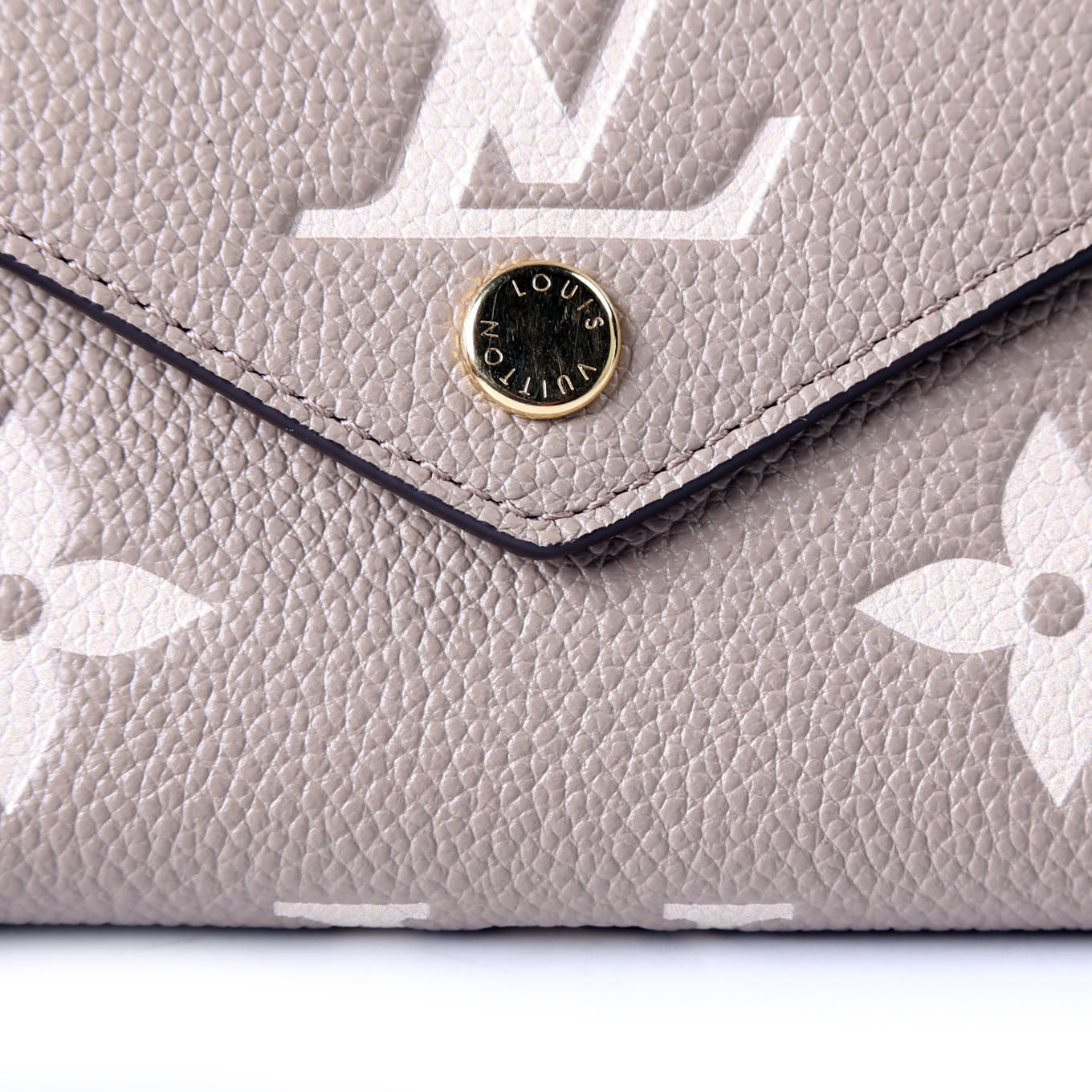 Victorine Wallet Bicolor Empreinte Turtledove