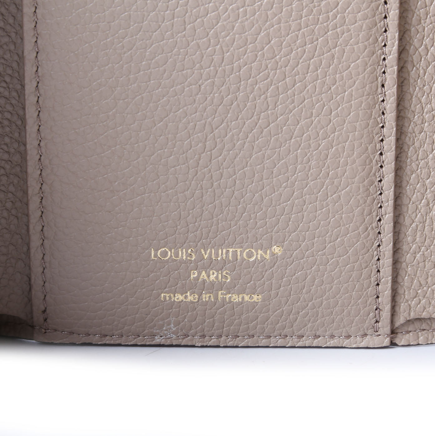 Victorine Wallet Bicolor Empreinte Turtledove