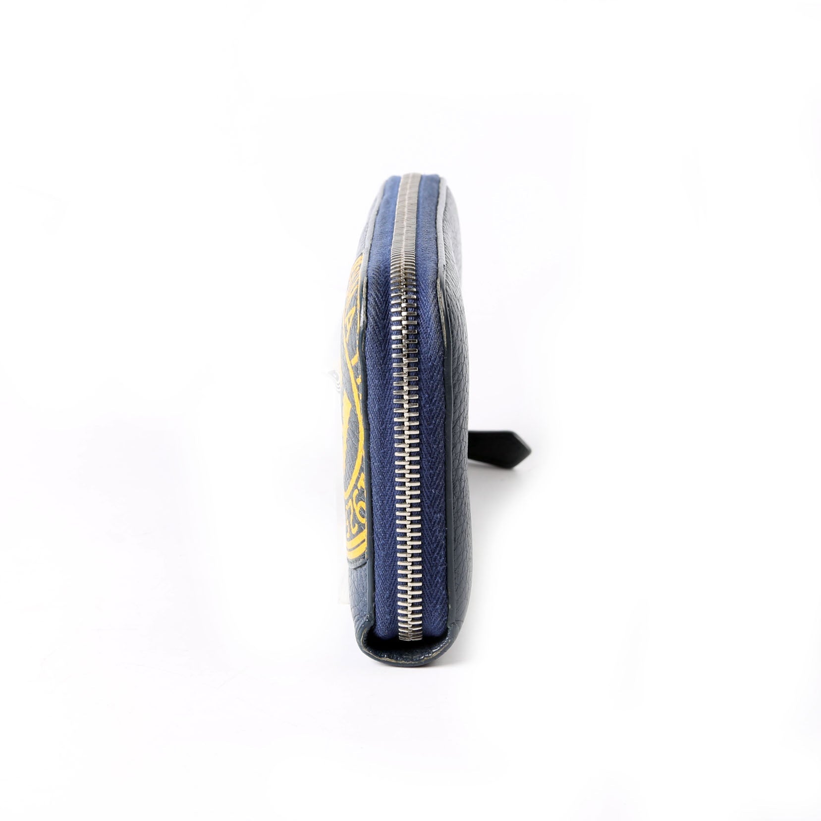 Fendi 7M0210 Zip Around Wallet Navy/Yellow