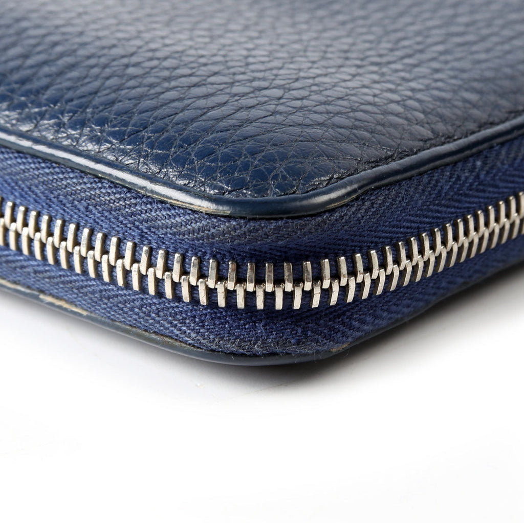Fendi 7M0210 Zip Around Wallet Navy/Yellow