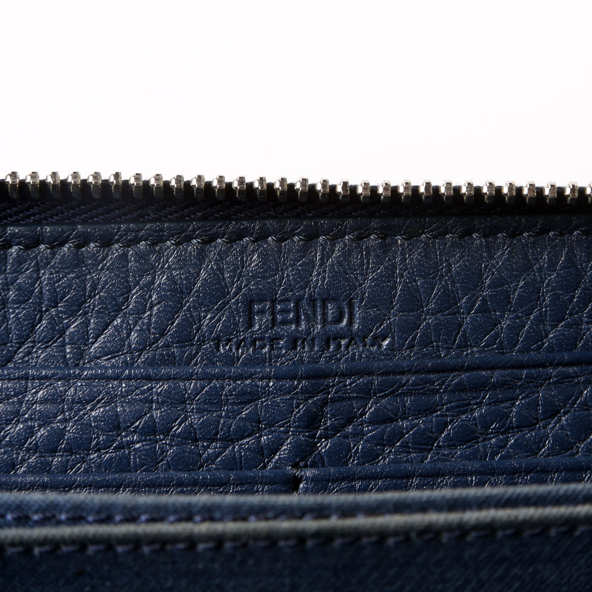 Fendi 7M0210 Zip Around Wallet Navy/Yellow