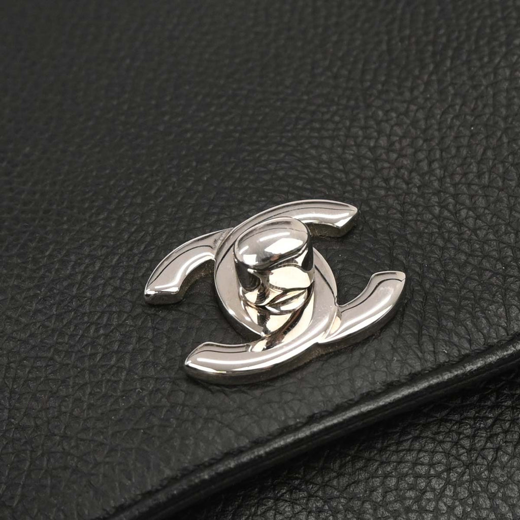 Chanel Black Calfskin Cerf Executive Tote Bag