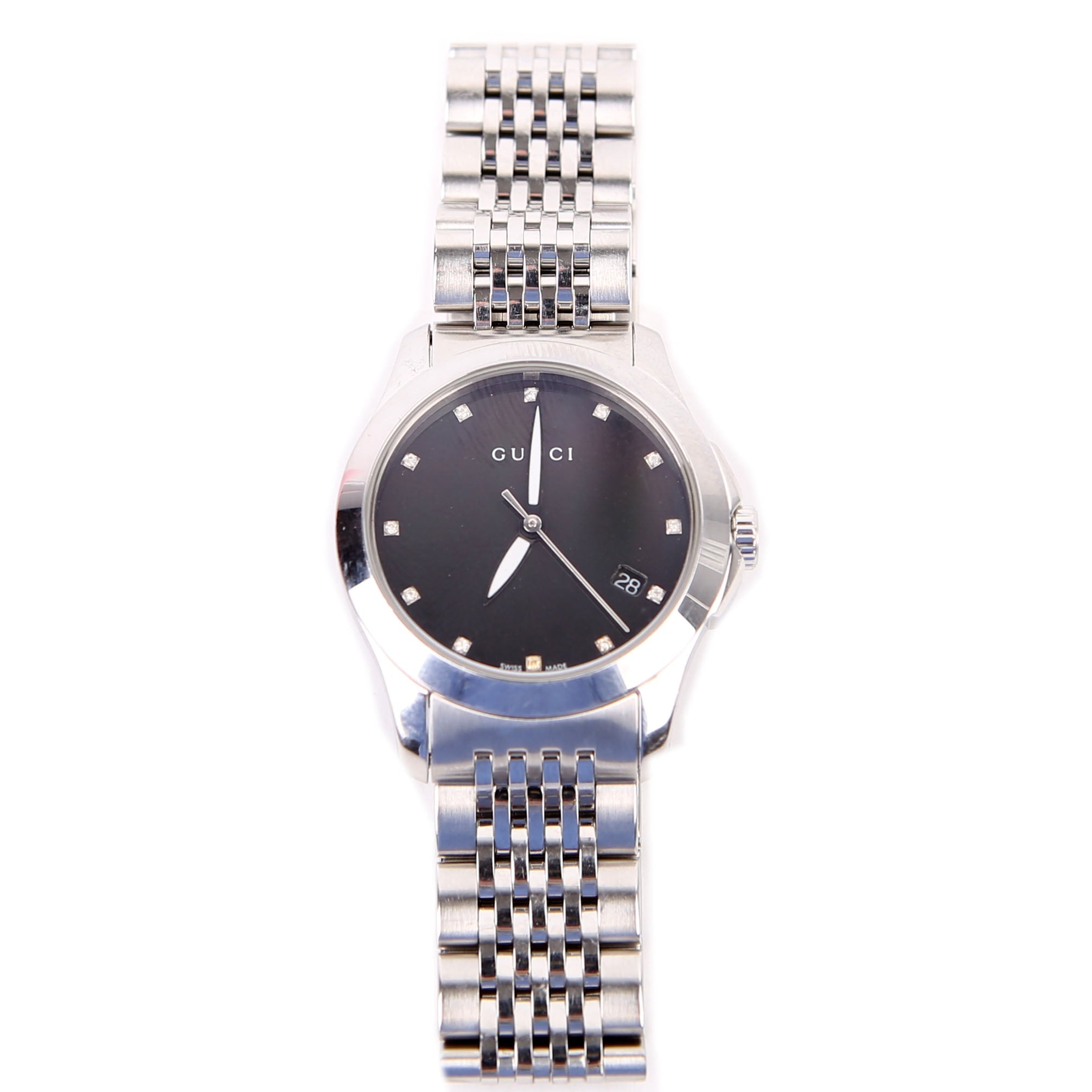 Gucci G-Timeless Quartz/Stainless Steel 27MM Watch Silver