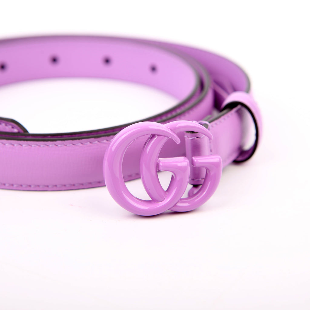 Gucci 409417 GG Marmont Thin Belt Size 95/38 Purple