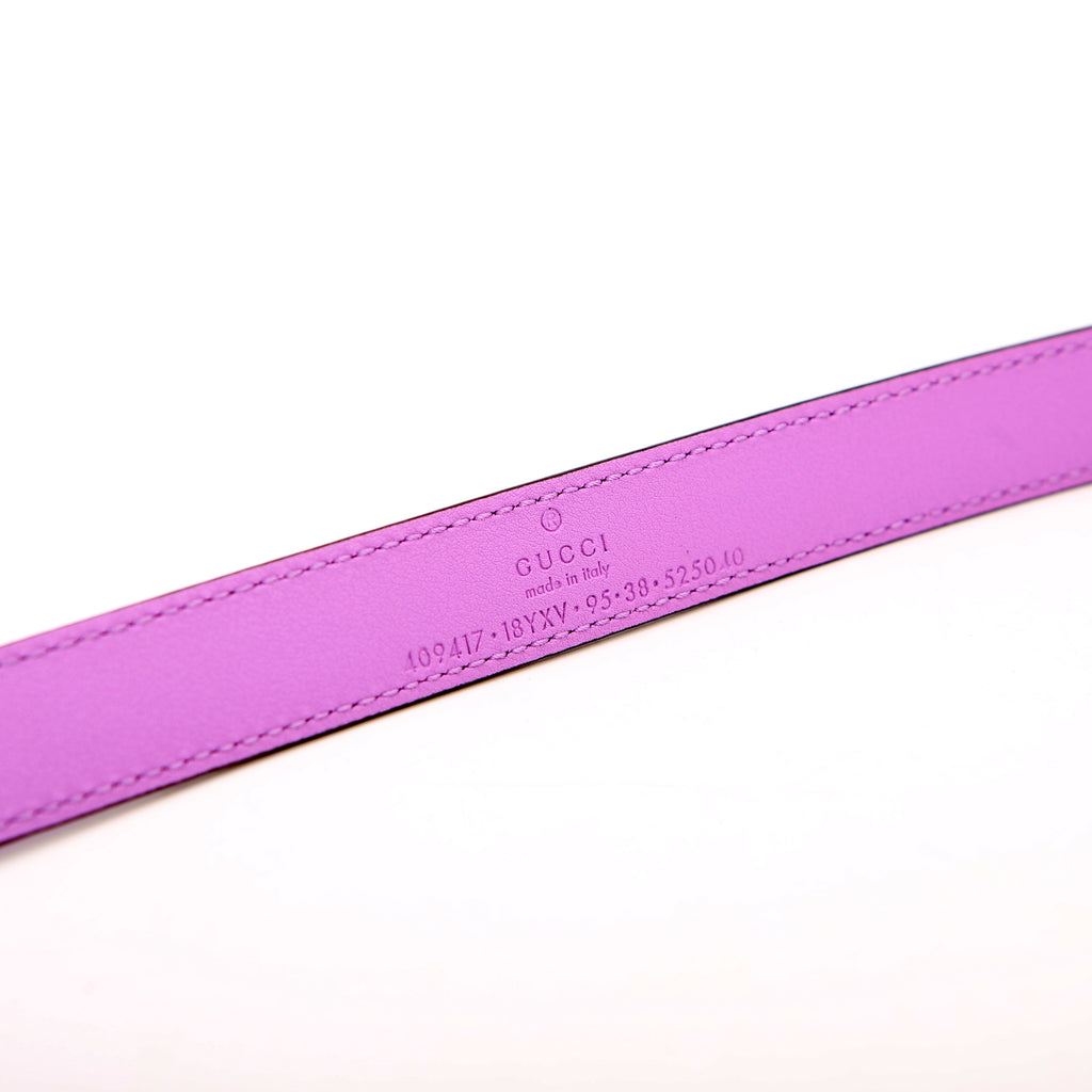 Gucci 409417 GG Marmont Thin Belt Size 95/38 Purple