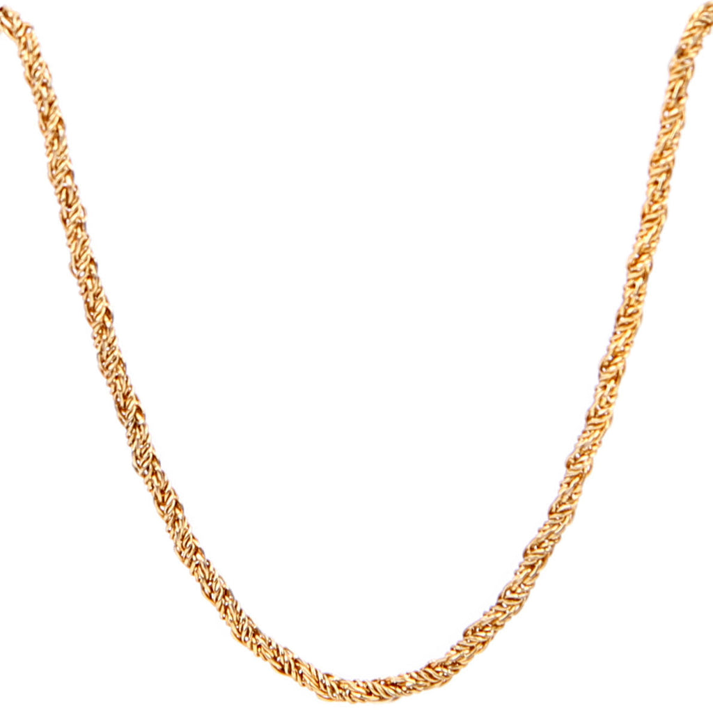 Dior CD Clasp Twisted Chain Necklace Gold