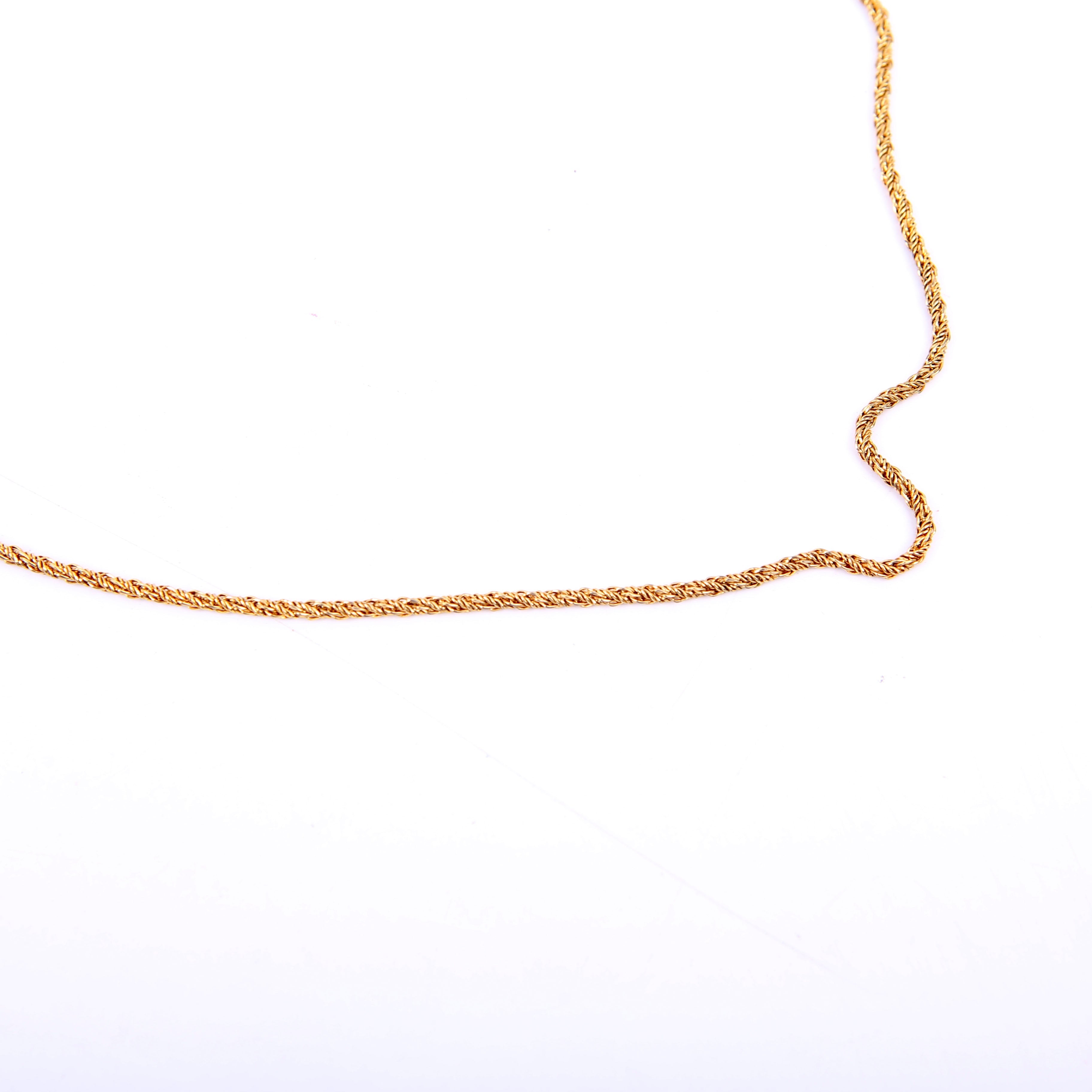 Dior CD Clasp Twisted Chain Necklace Gold