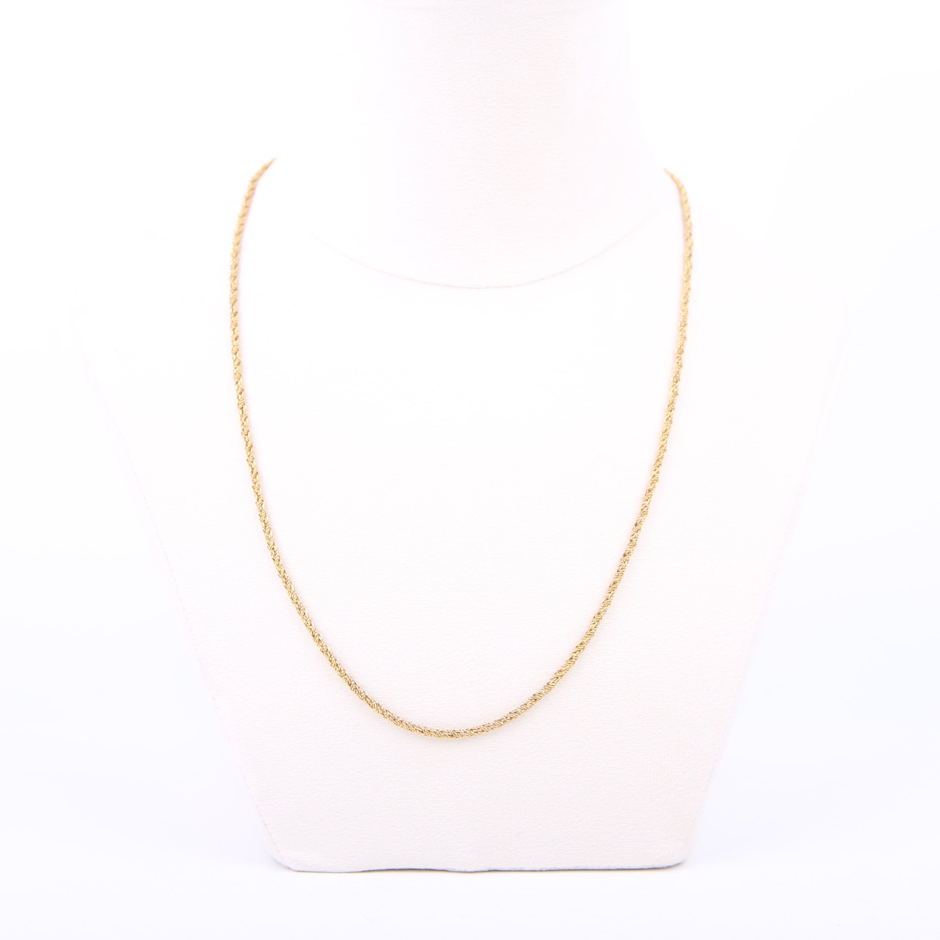 Dior CD Clasp Twisted Chain Necklace Gold