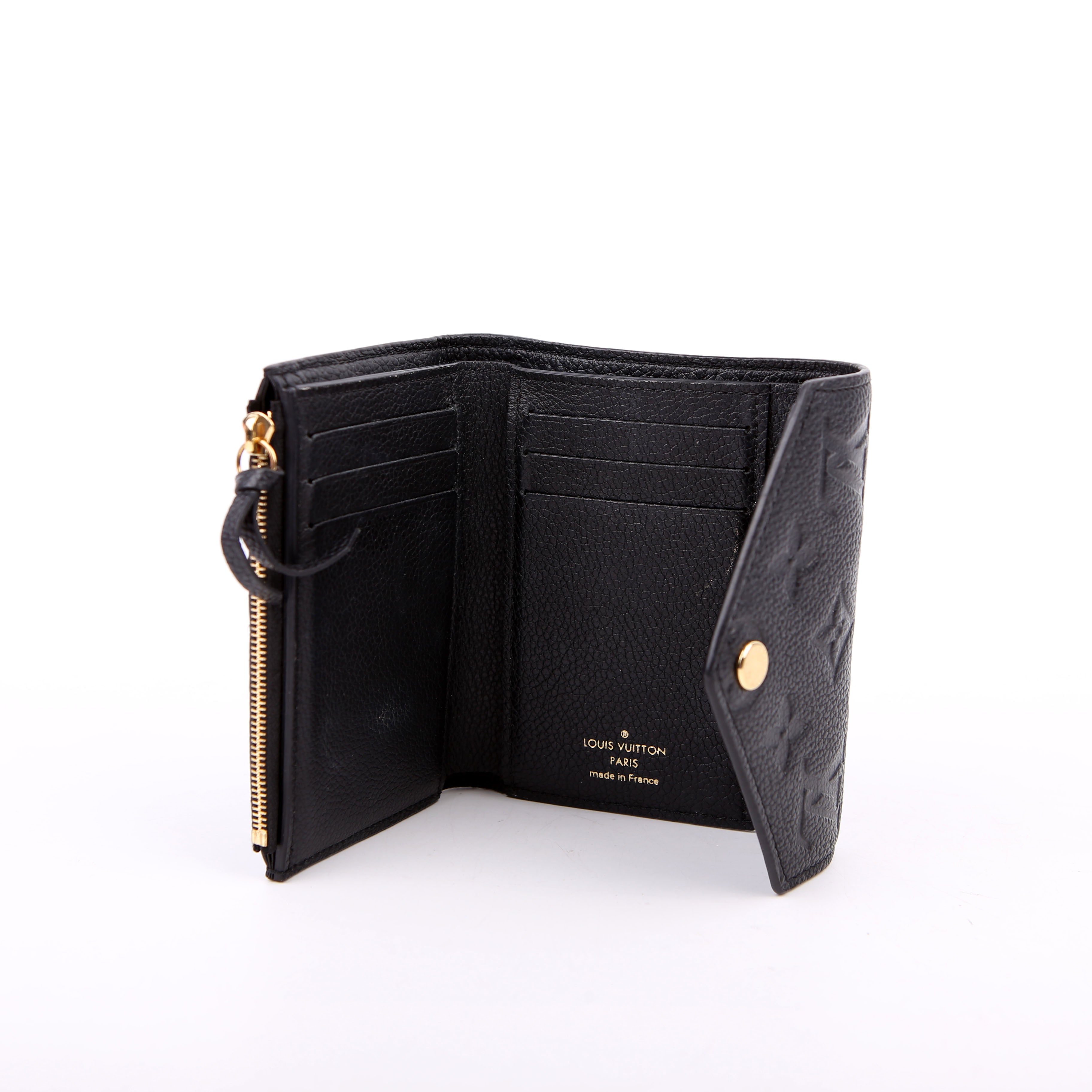 Victorine Wallet Empreinte Black