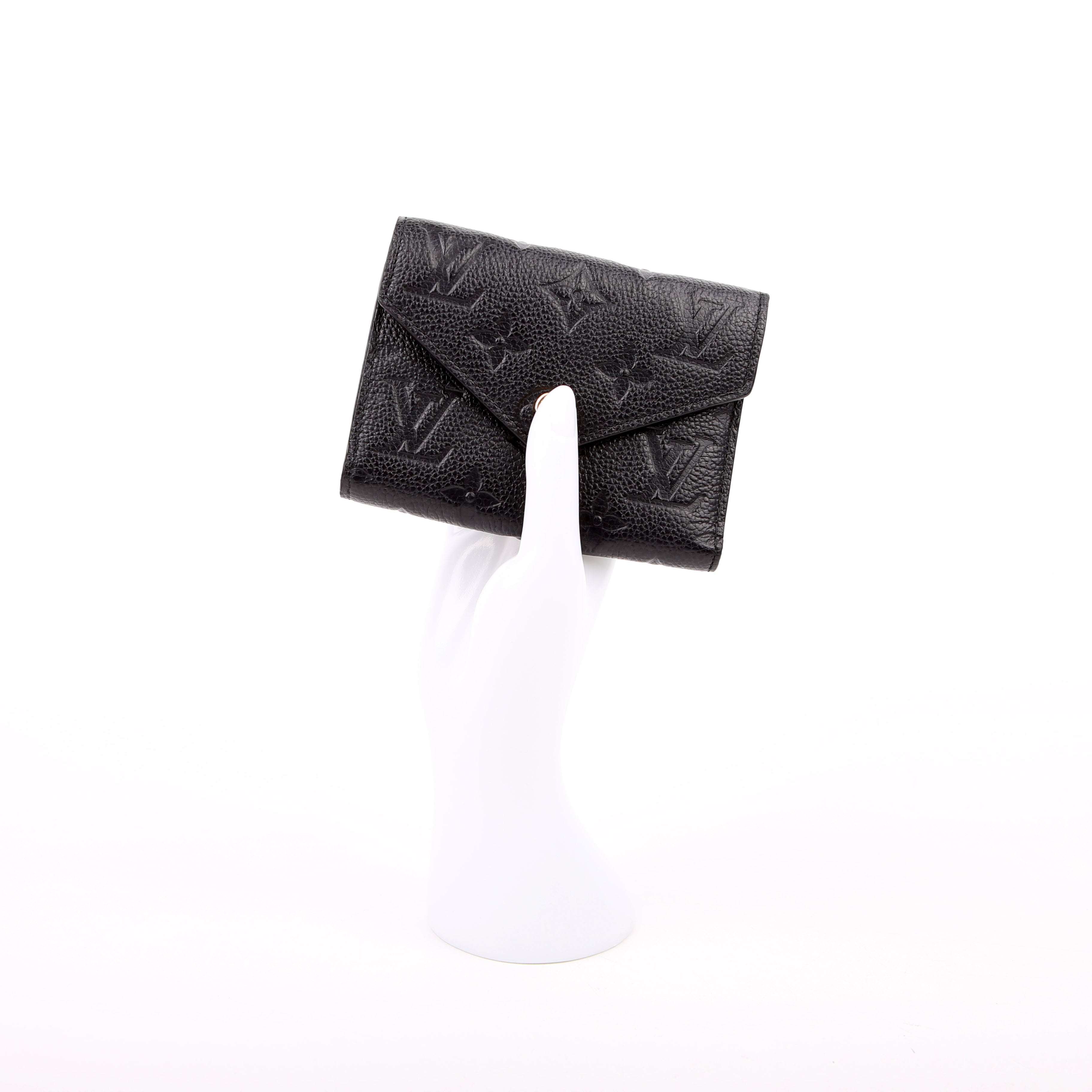 Victorine Wallet Empreinte Black