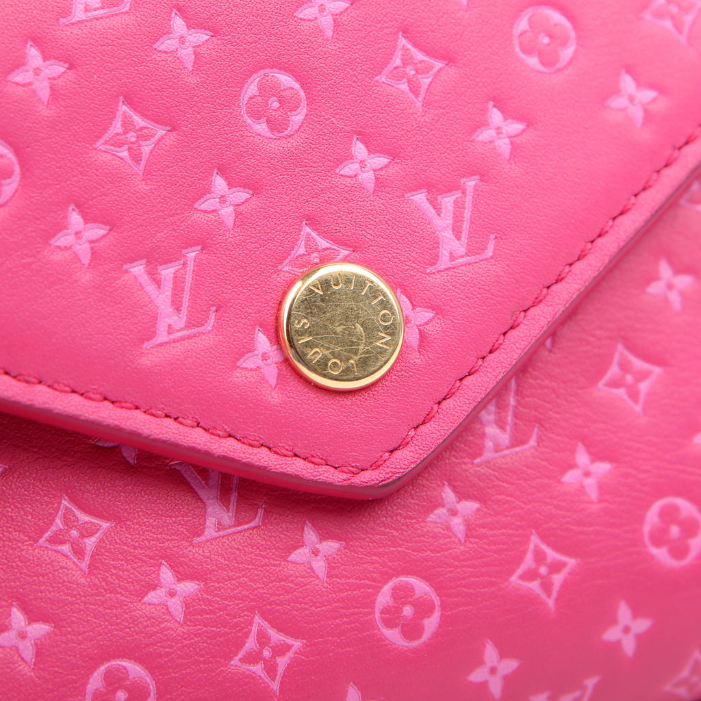 Victorine Wallet Nanogram Embossed Calfskin Pink