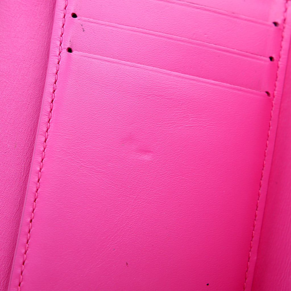Victorine Wallet Nanogram Embossed Calfskin Pink