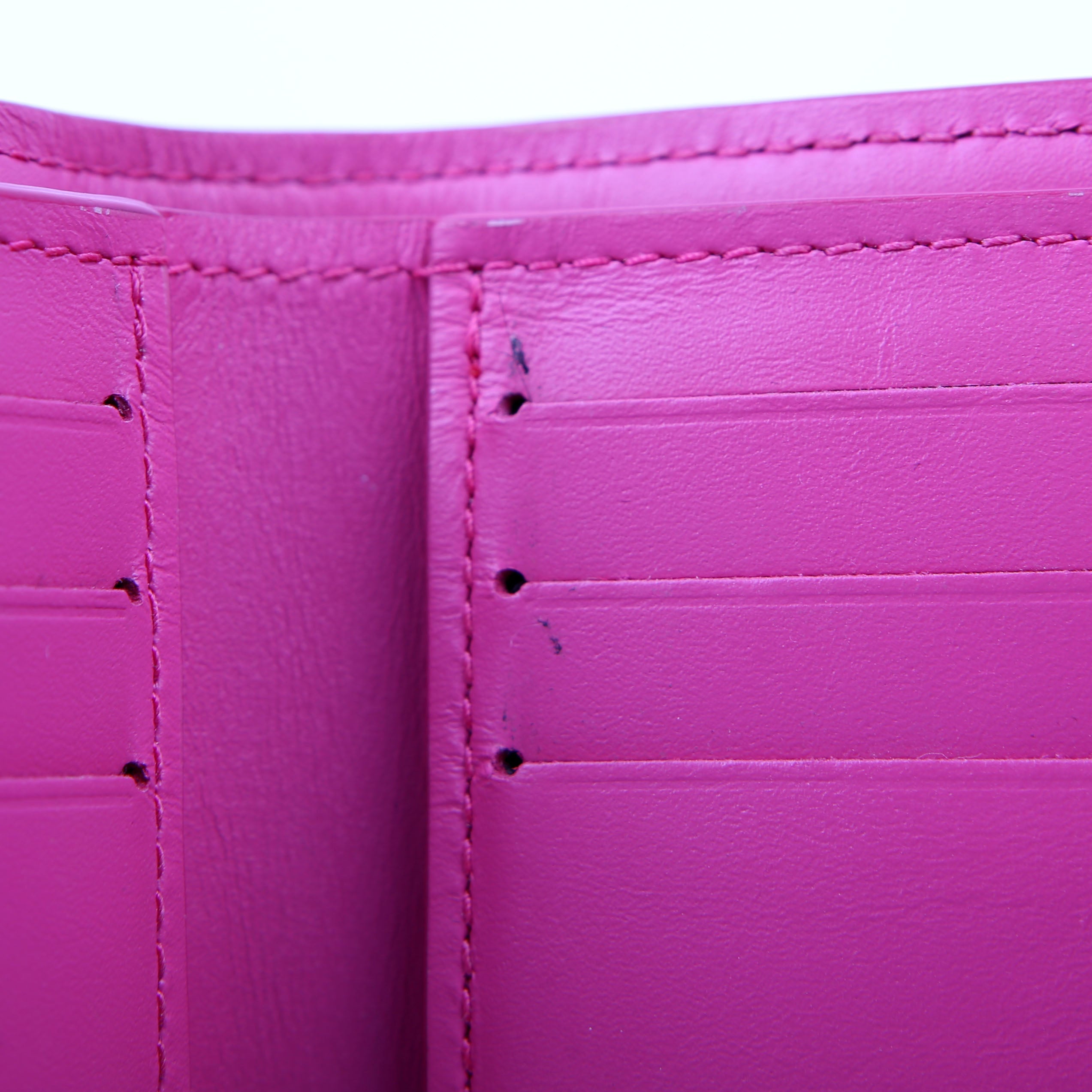 Victorine Wallet Nanogram Embossed Calfskin Pink