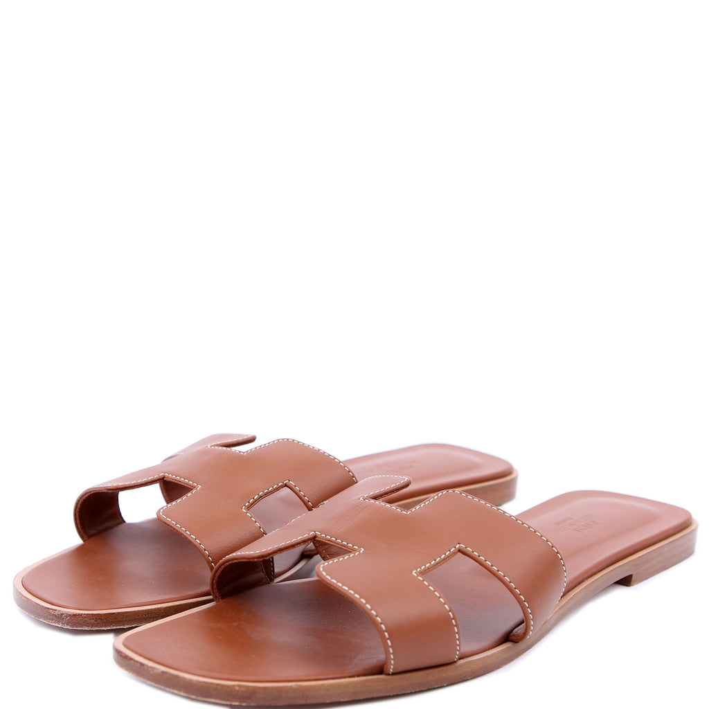 Hermes Oran Sandals Size 41 Brown