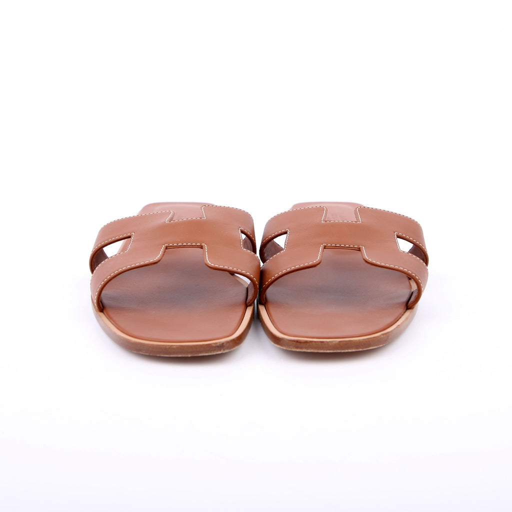 Hermes Oran Sandals Size 41 Brown