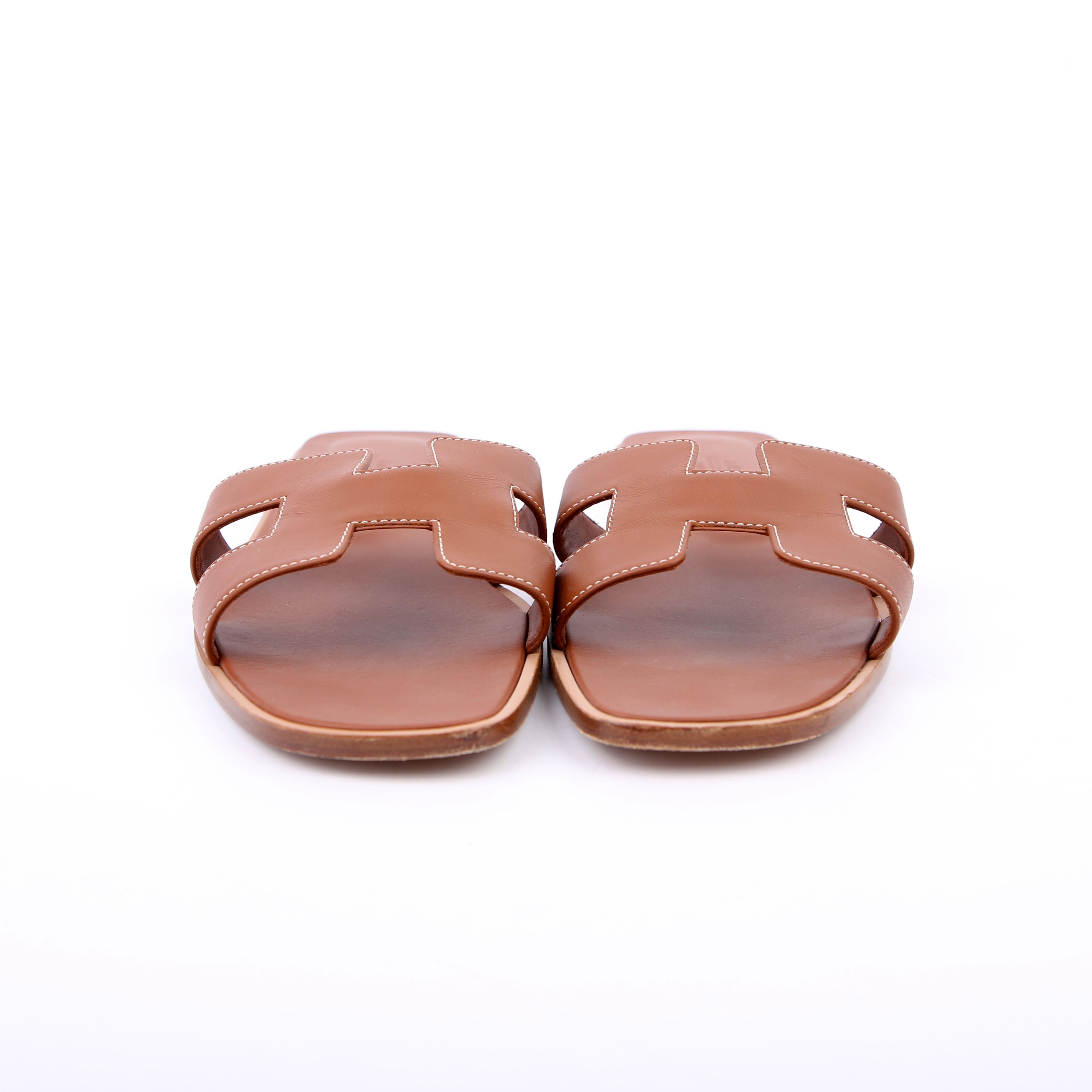 Hermes Oran Sandals Size 41 Brown