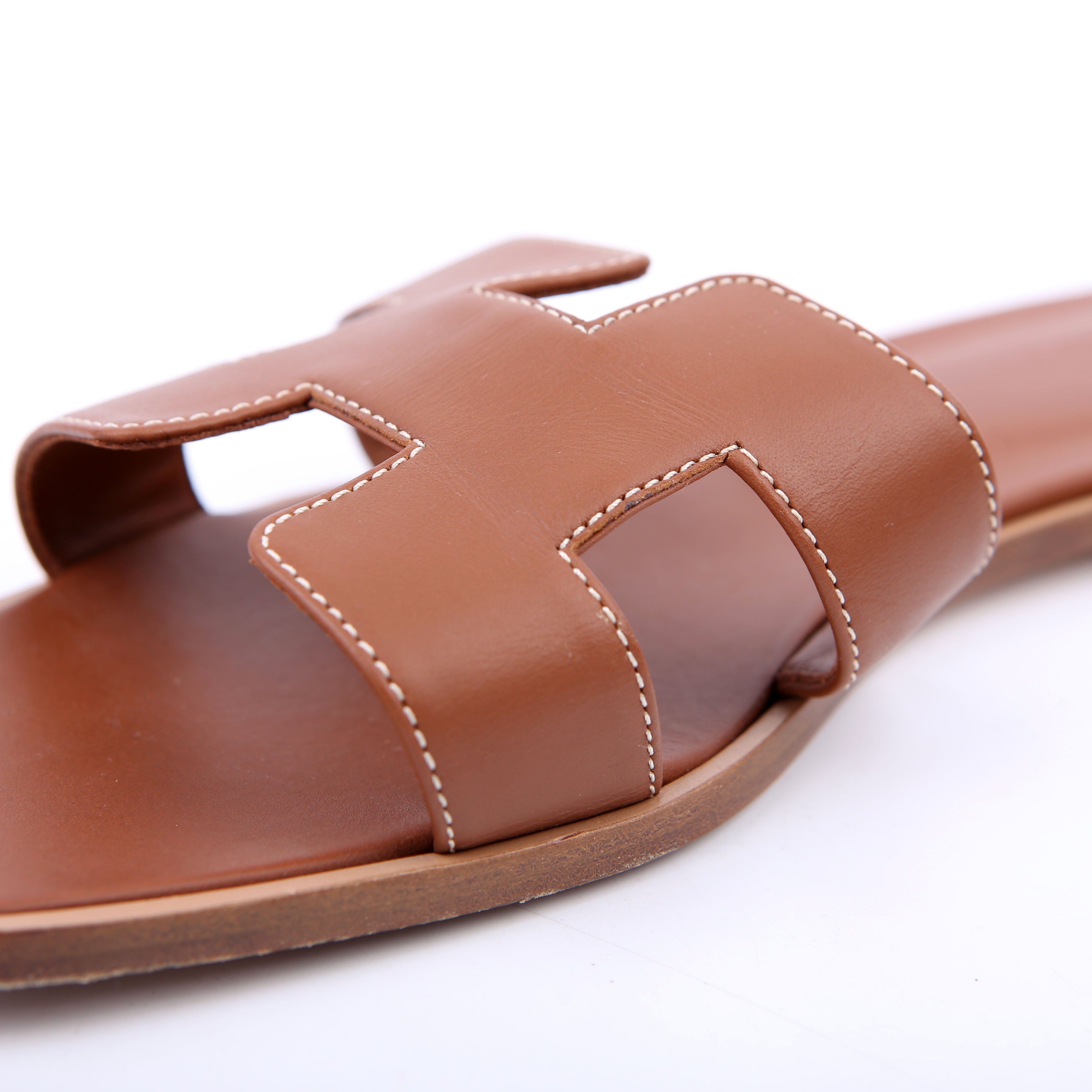 Hermes Oran Sandals Size 41 Brown