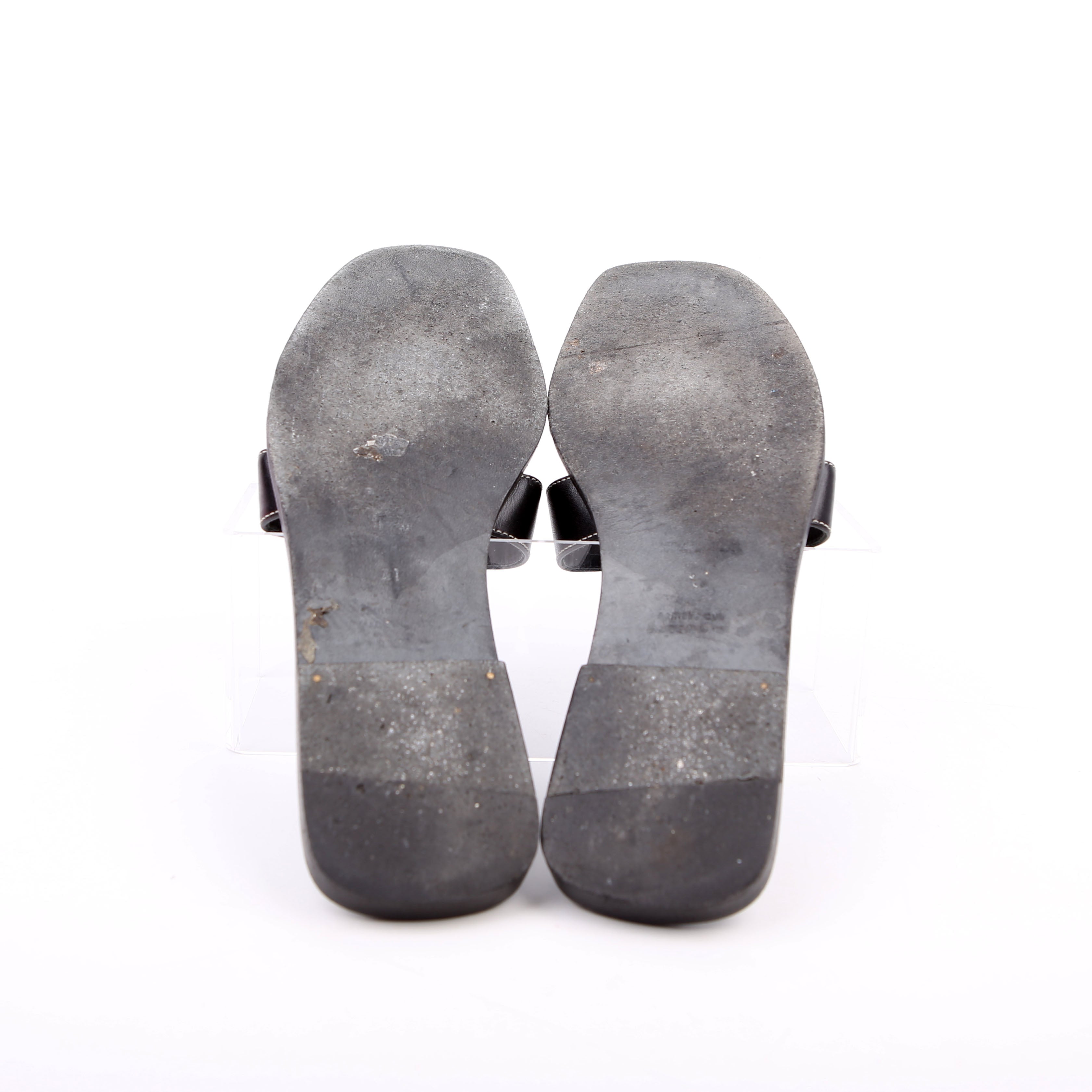 Hermes Oran Sandals Size 41 Black