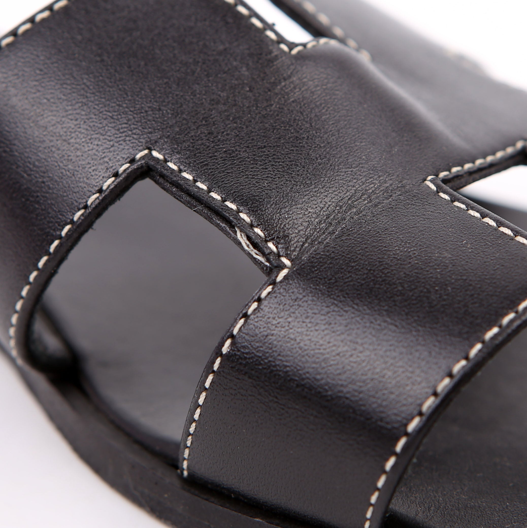 Hermes Oran Sandals Size 41 Black