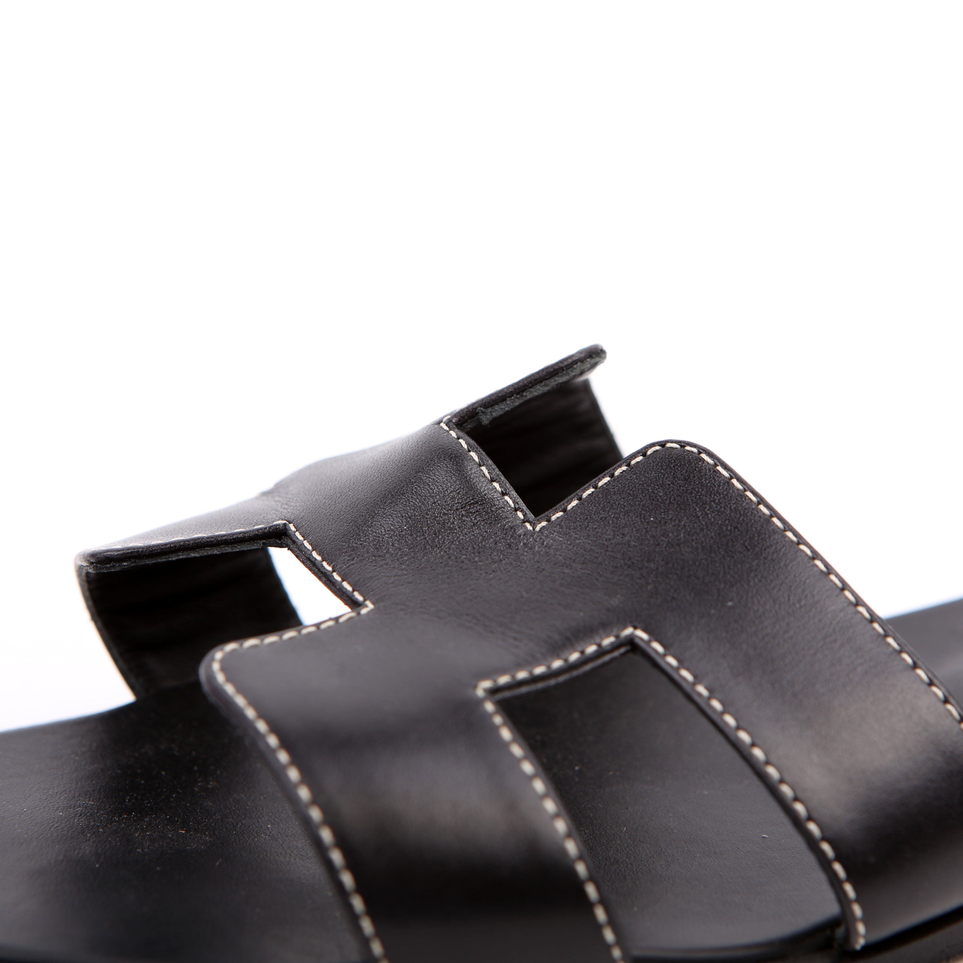 Hermes Oran Sandals Size 41 Black