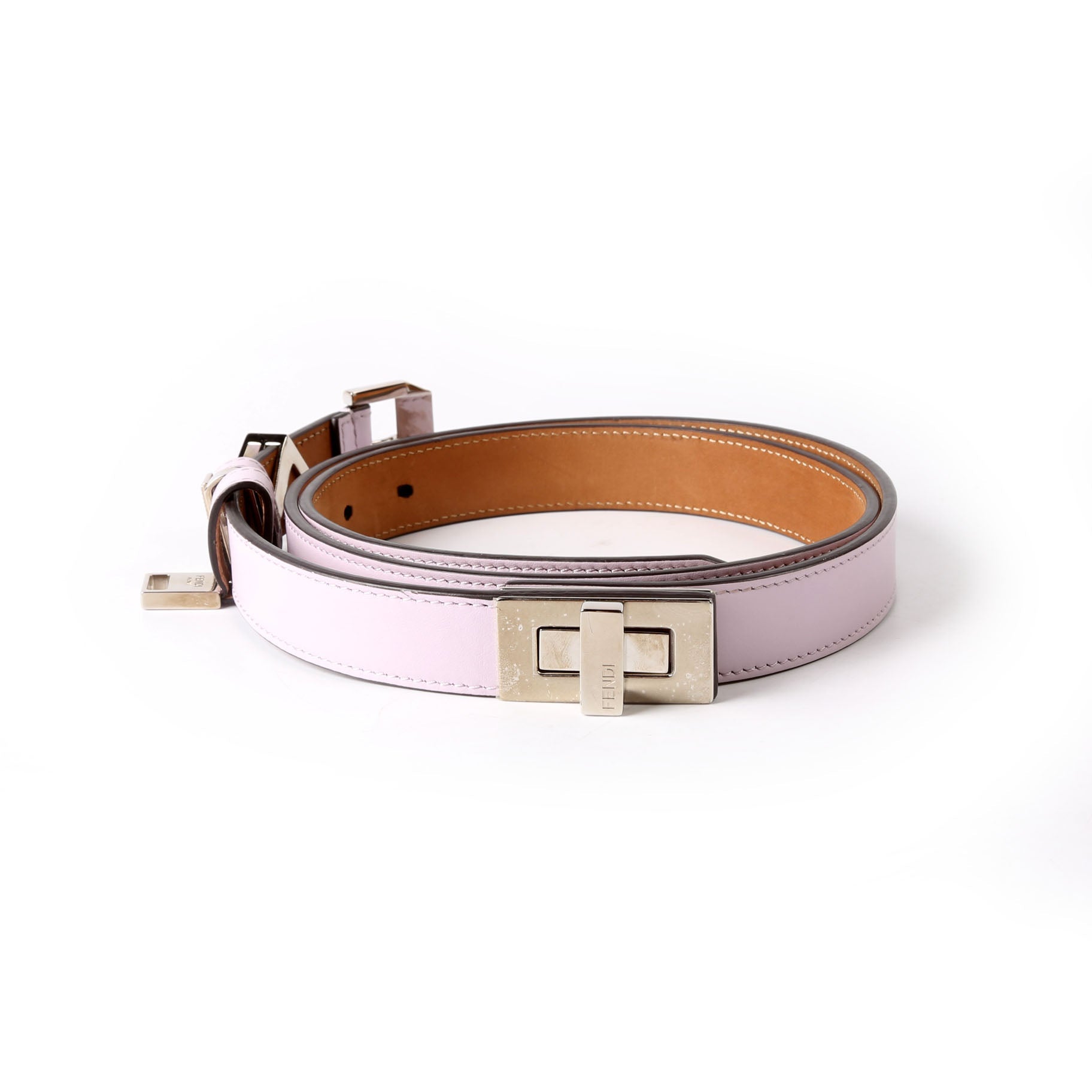 Fendi Fendi Forever Leather Belt Size 100/40 Pink