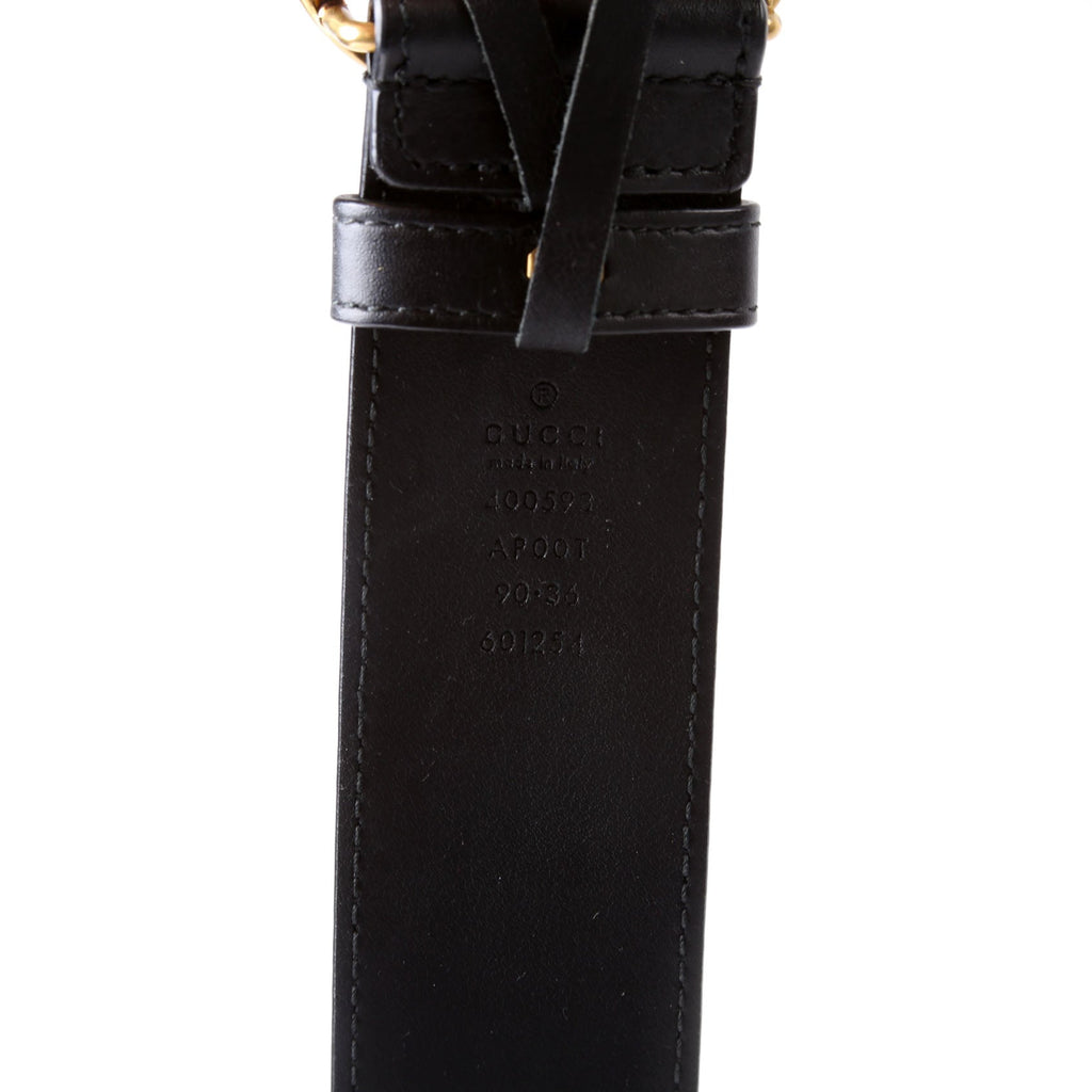 Gucci 400593 Marmont GG Leather Belt Size 90/36 Black