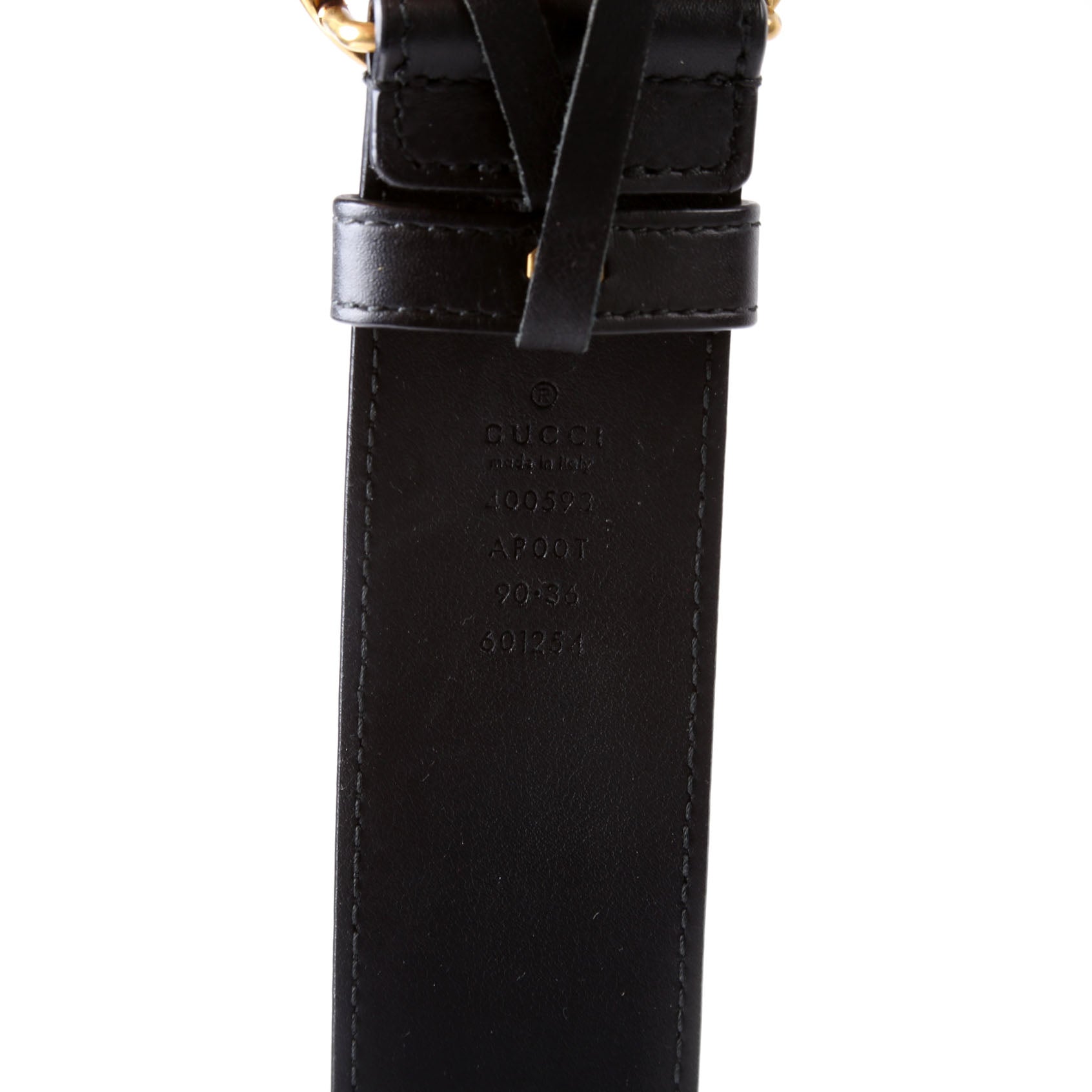 Gucci 400593 Marmont GG Leather Belt Size 90/36 Black