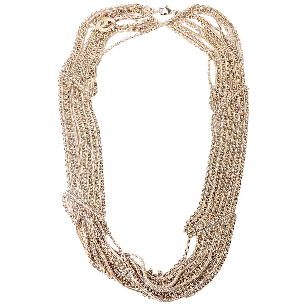 Multi Strand Chain Belt Gold