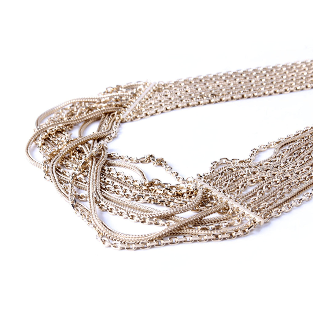 Multi Strand Chain Belt Gold