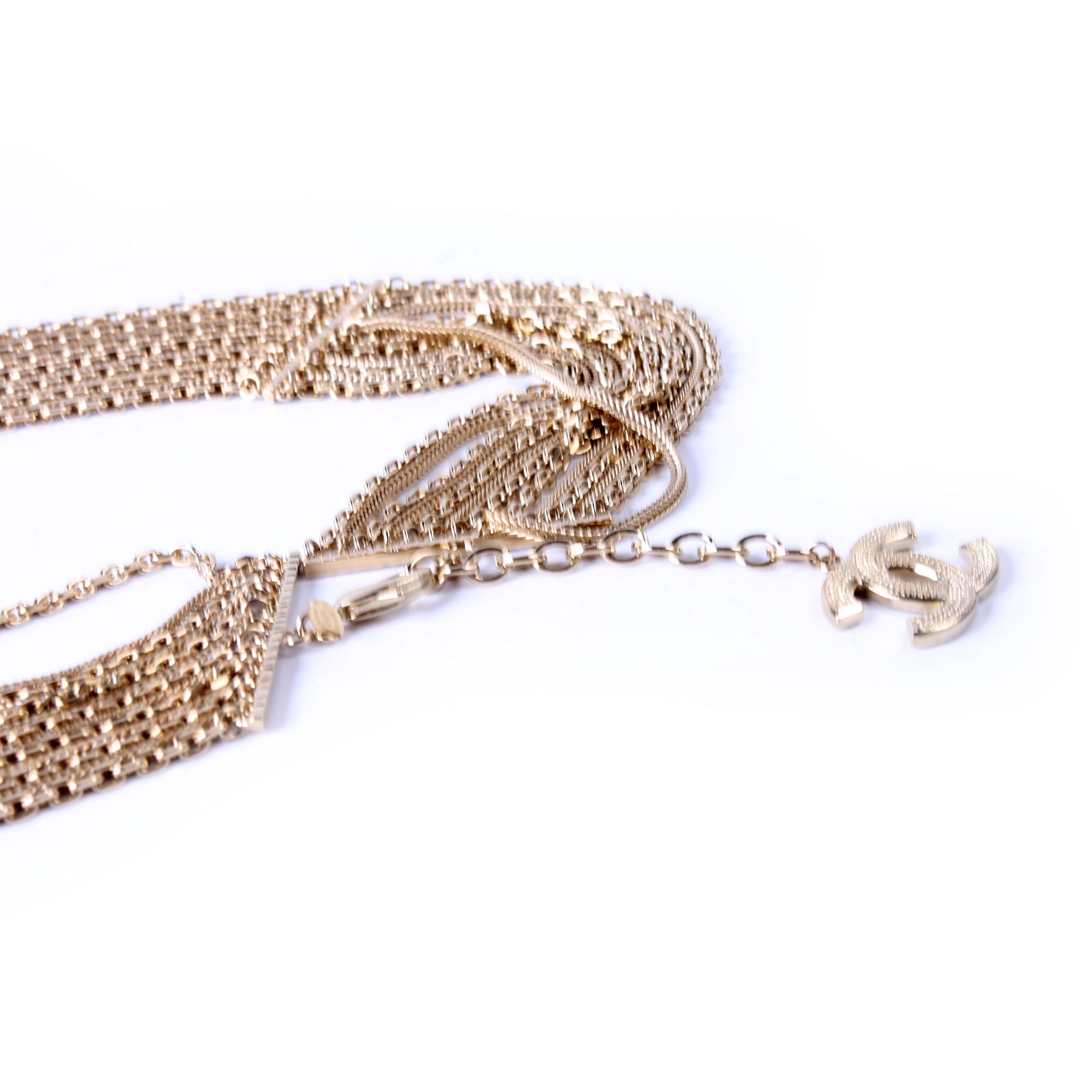 Multi Strand Chain Belt Gold