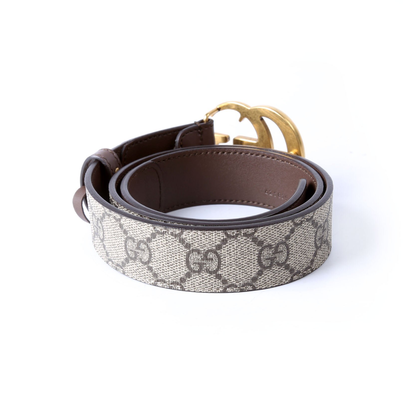 Gucci 625839 GG Marmont Supreme/Leather Belt Size 75/30 Brown
