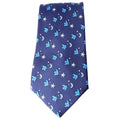 Hermes Printed Silk Tie Blue
