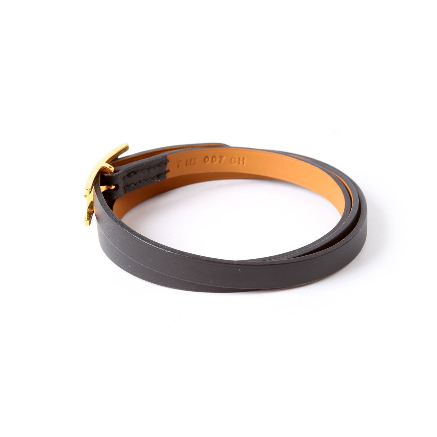 Hermes Behapi Double Tour Bracelet Black