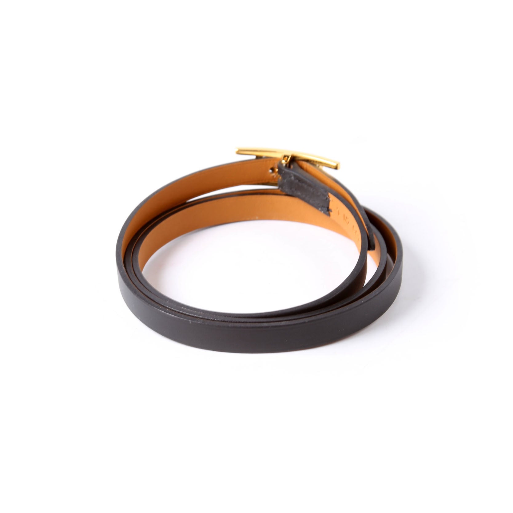 Hermes Behapi Double Tour Bracelet Black