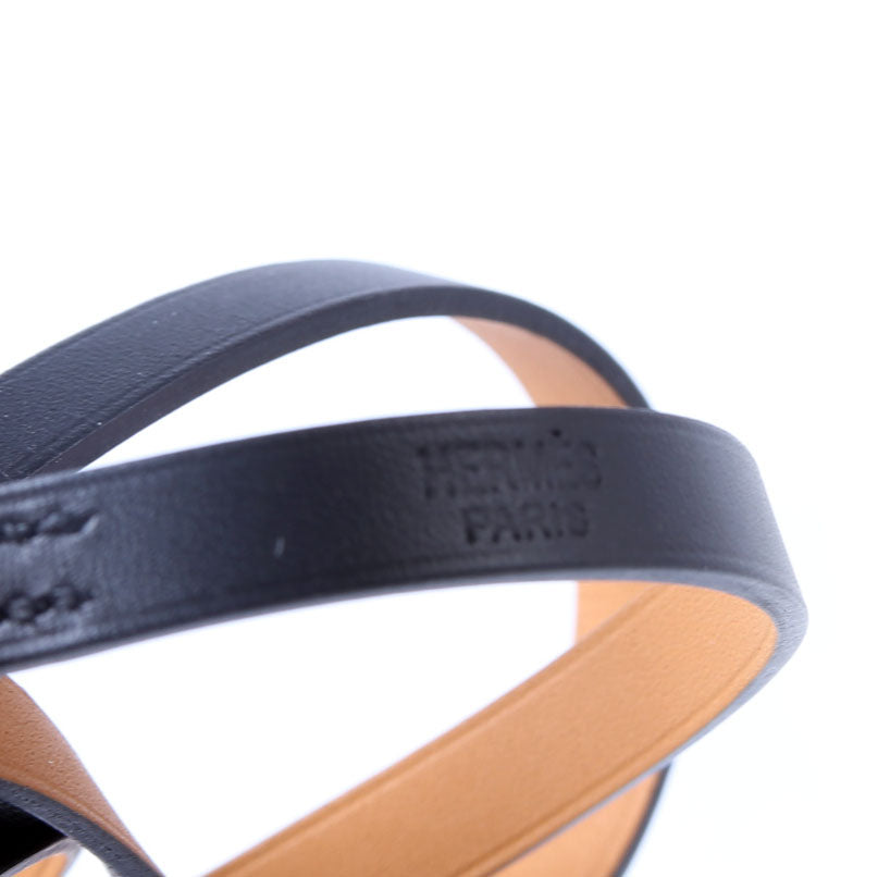 Hermes Behapi Double Tour Bracelet Black