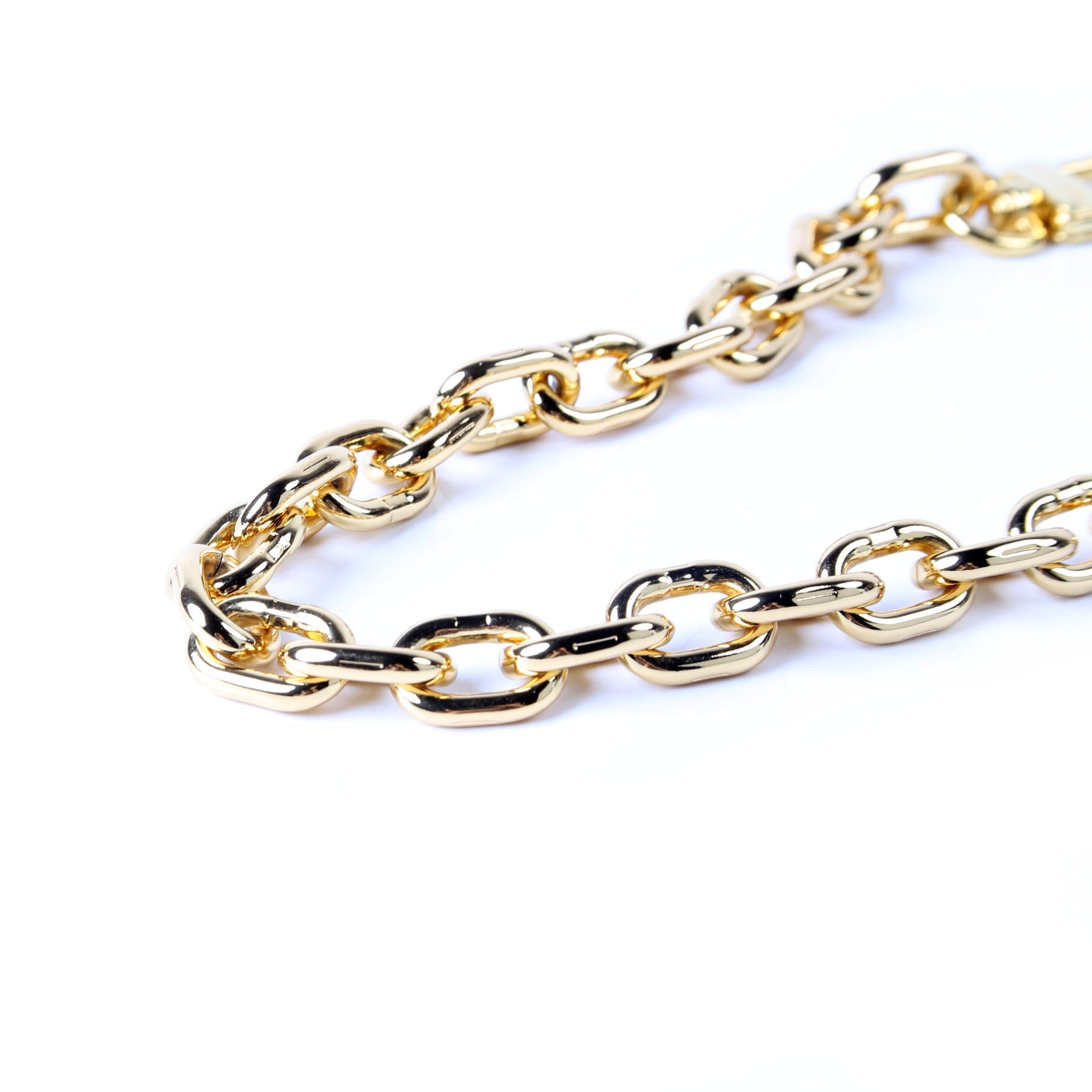 Loop Hobo Metal Chain Strap Gold