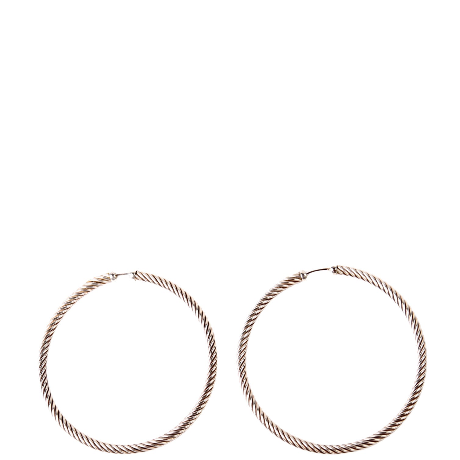 Classic Cable Hoop Earrings 925