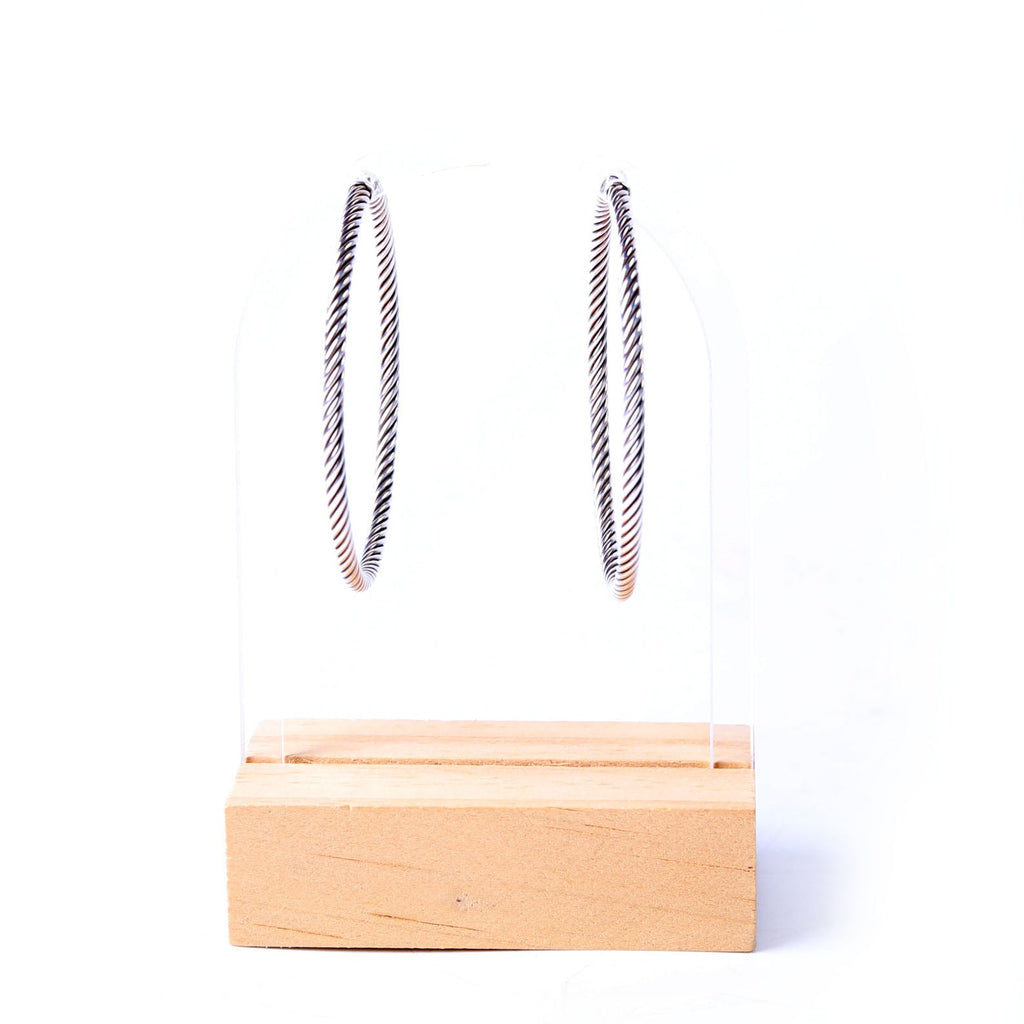Classic Cable Hoop Earrings 925