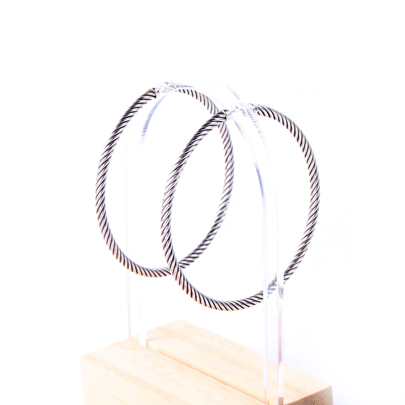 Classic Cable Hoop Earrings 925