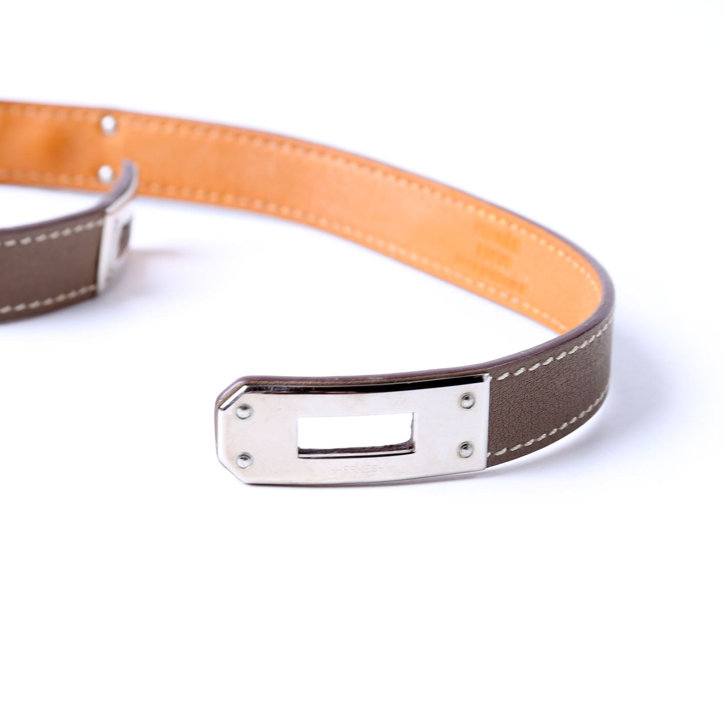 Hermes Kelly Double Tour Bracelet Taupe