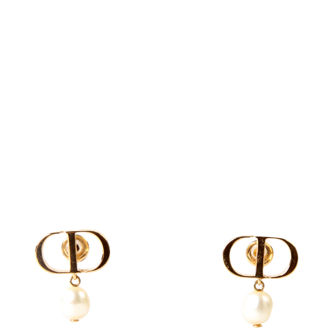 Dior Petit CD With Resin Pearl Drop Gold/Pearl