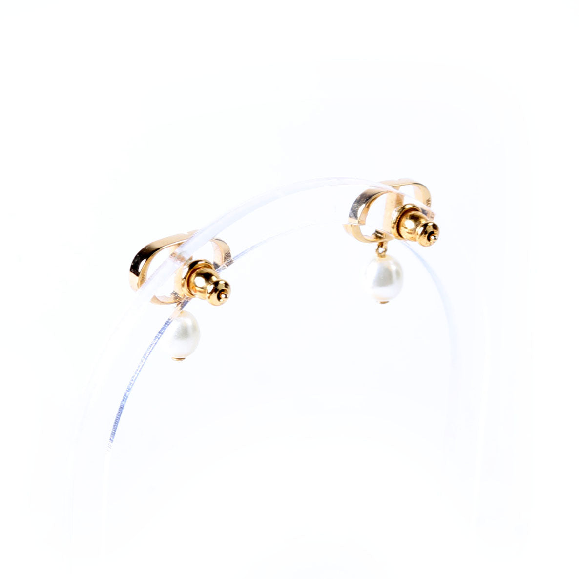 Dior Petit CD With Resin Pearl Drop Gold/Pearl