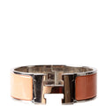 Hermes Clic Clac Wide GM Bracelet Silver/Peach
