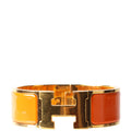 Hermes Clic Clac Wide GM Bracelet Gold/Orange