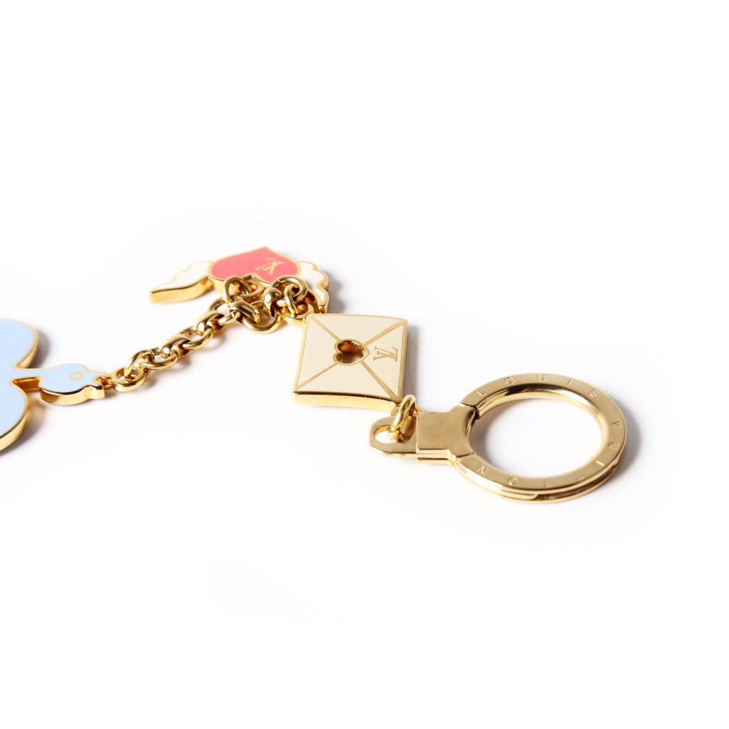 Love Birds Bag Charm Chain Gold/Multicolor