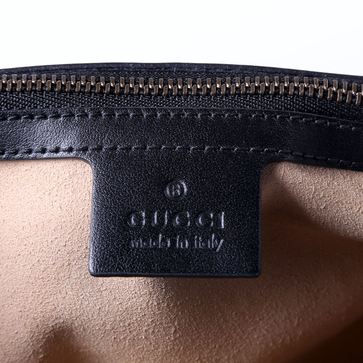 Gucci 443496 Marmont Leather Shoulder Medium Black/Gold