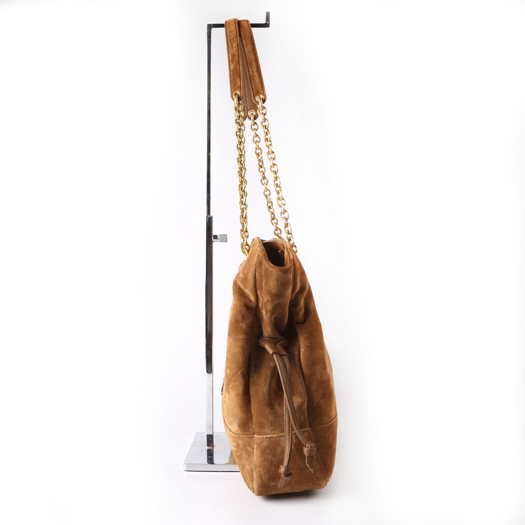 SAINT LAURENT Jamie Shopping Small Suede 833948 Brown/Gold