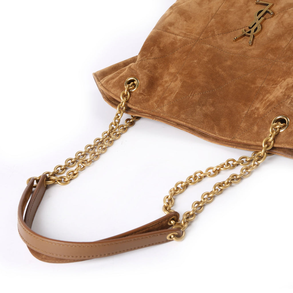 SAINT LAURENT Jamie Shopping Small Suede 833948 Brown/Gold